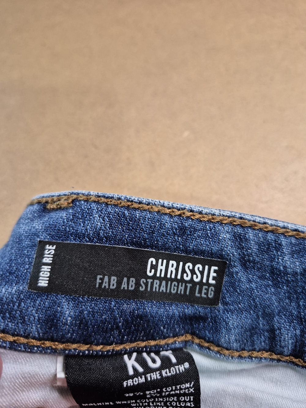 KUT from the Kloth Women's Distressed High-Rise Jeans - Medium Blue - Picture 8 of 12